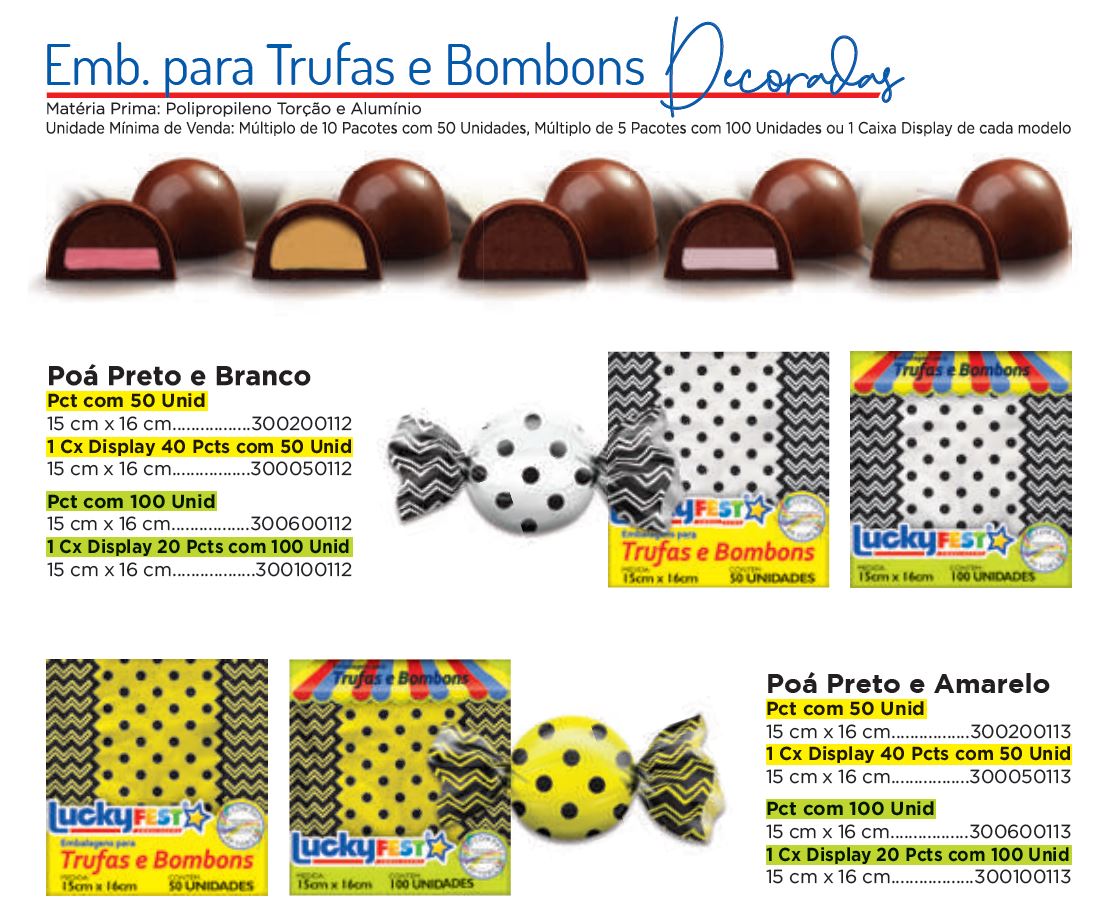 Emb. para Trufas e Bombons Decor