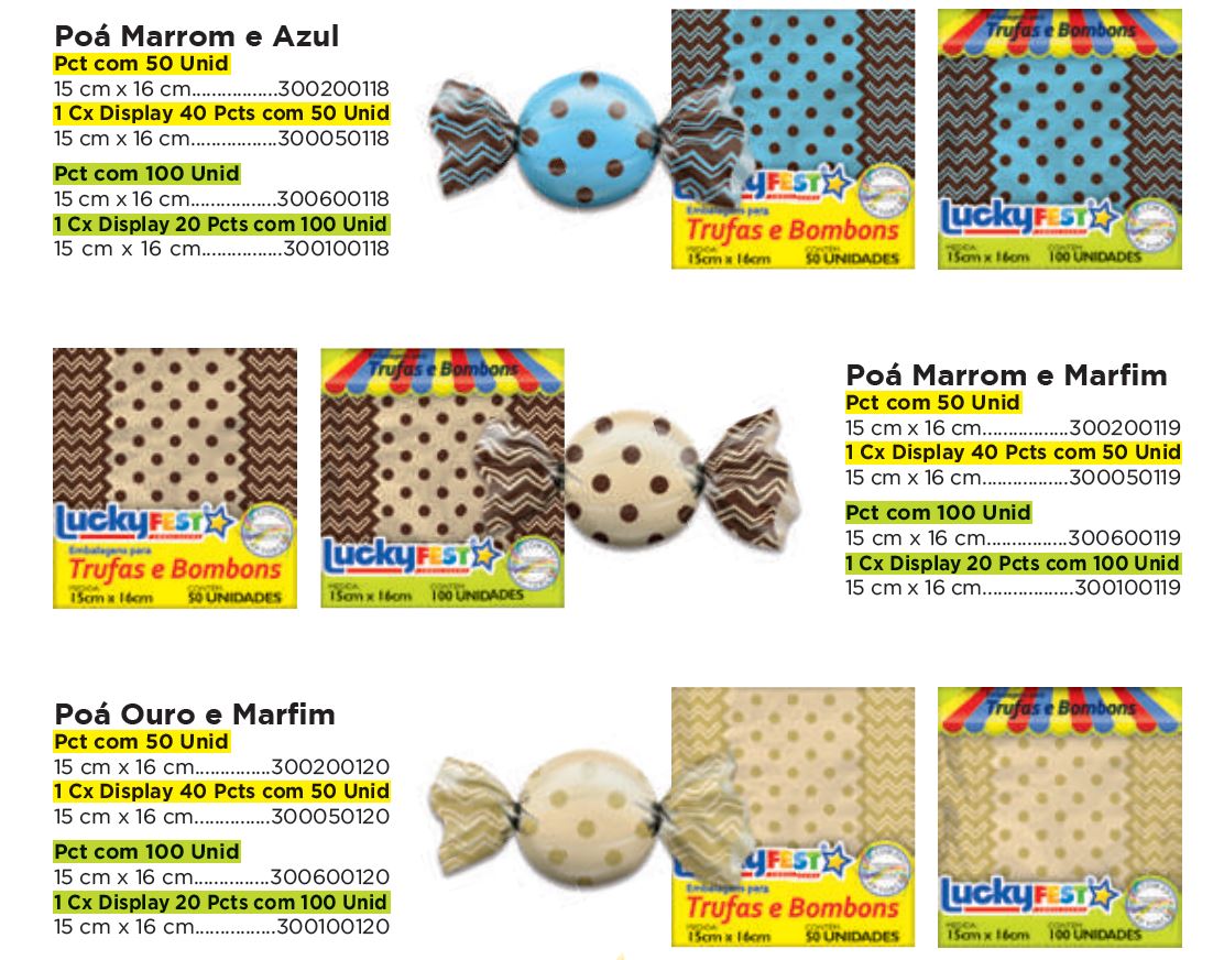 Emb. para Trufas e Bombons Decor