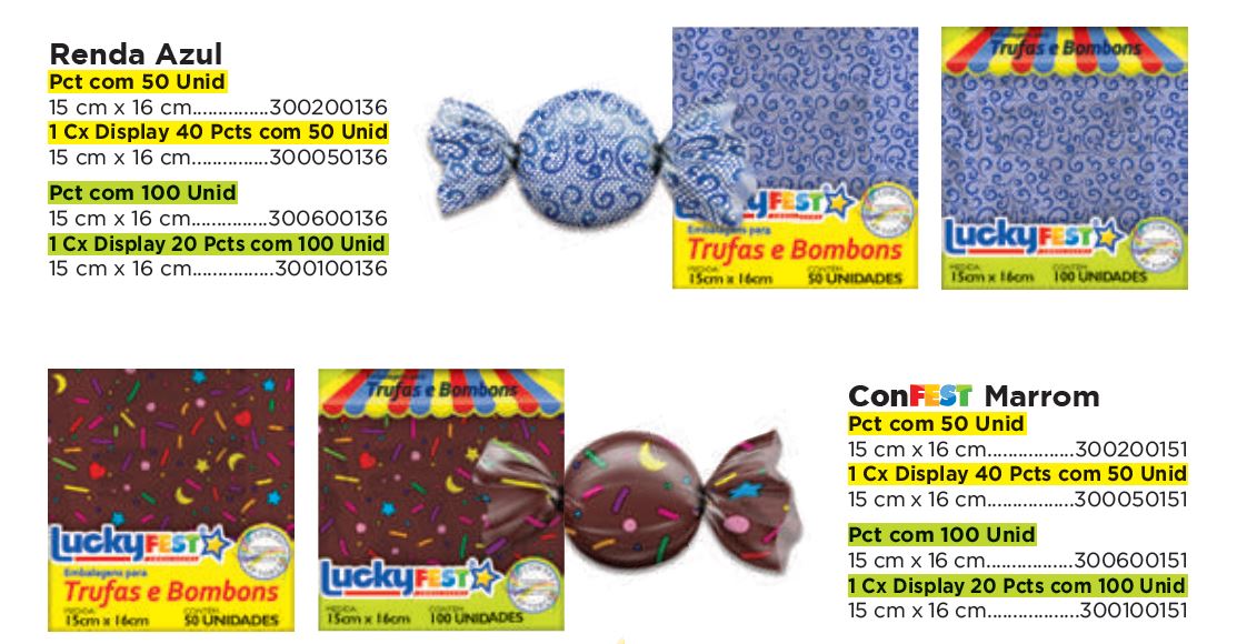 Emb. para Trufas e Bombons Decor