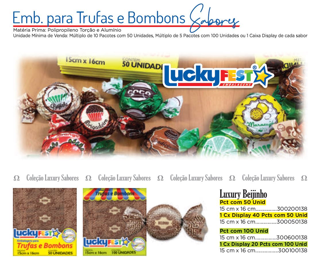 Emb. para Trufas e Bombons Sabores