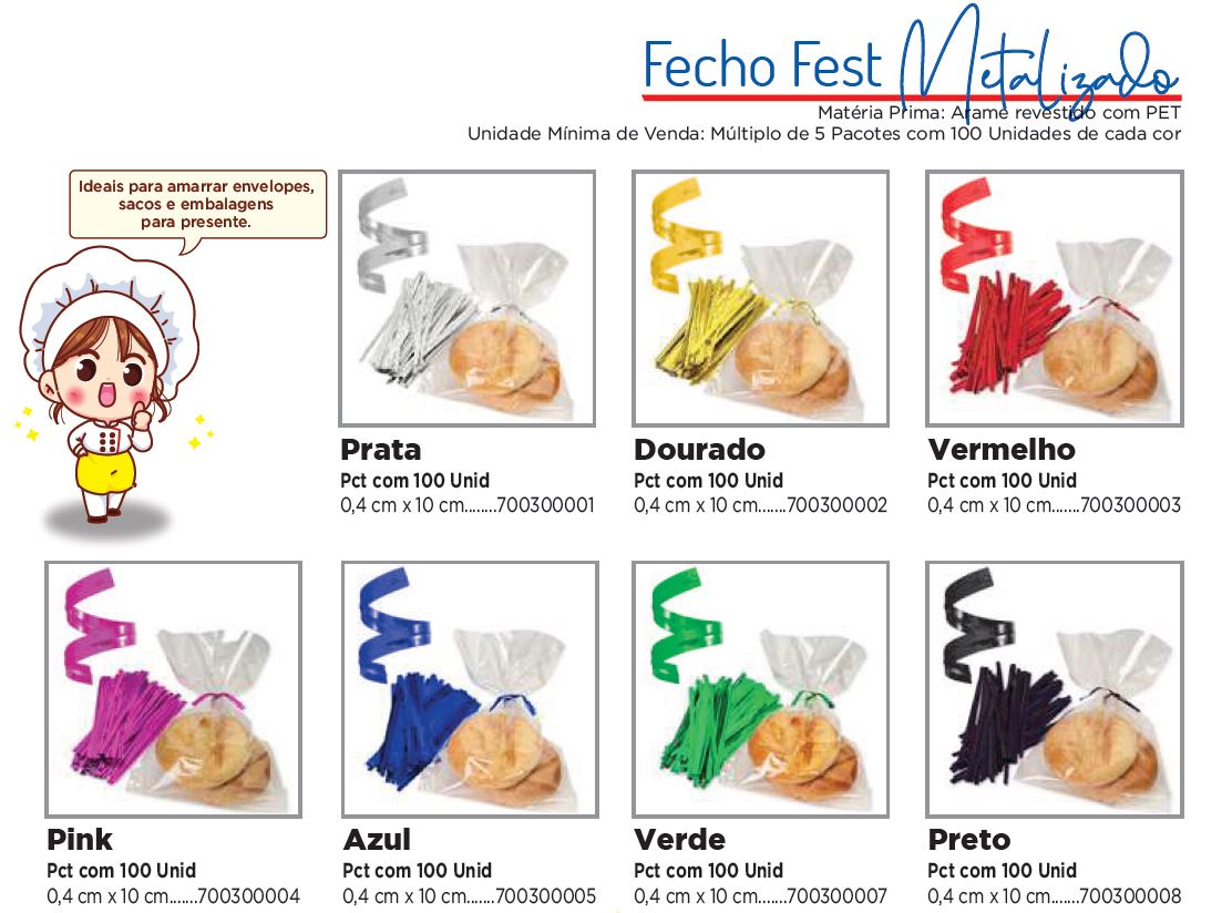 Fecho Fest Metalizado