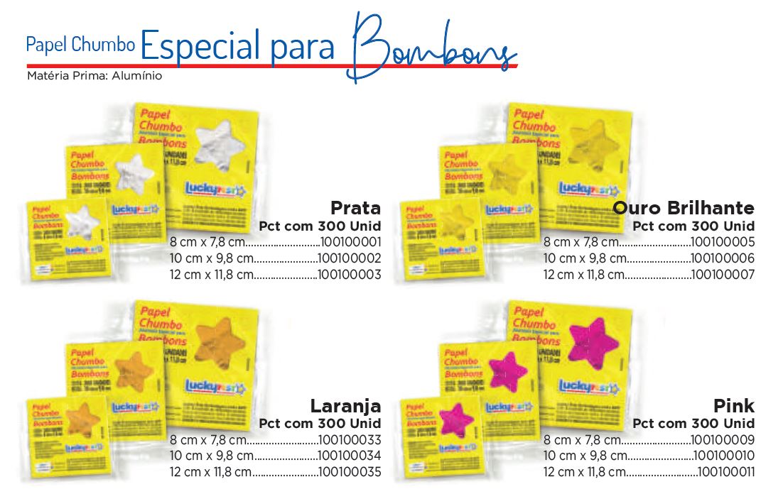 Papel Chumbo Especial para Bombons