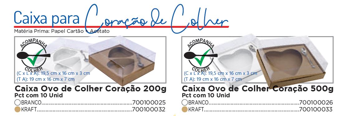 Caixa para Coração de Colher