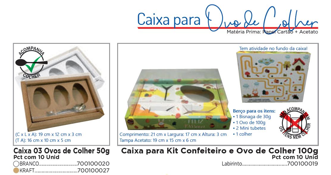 Caixa para Ovo de Colher