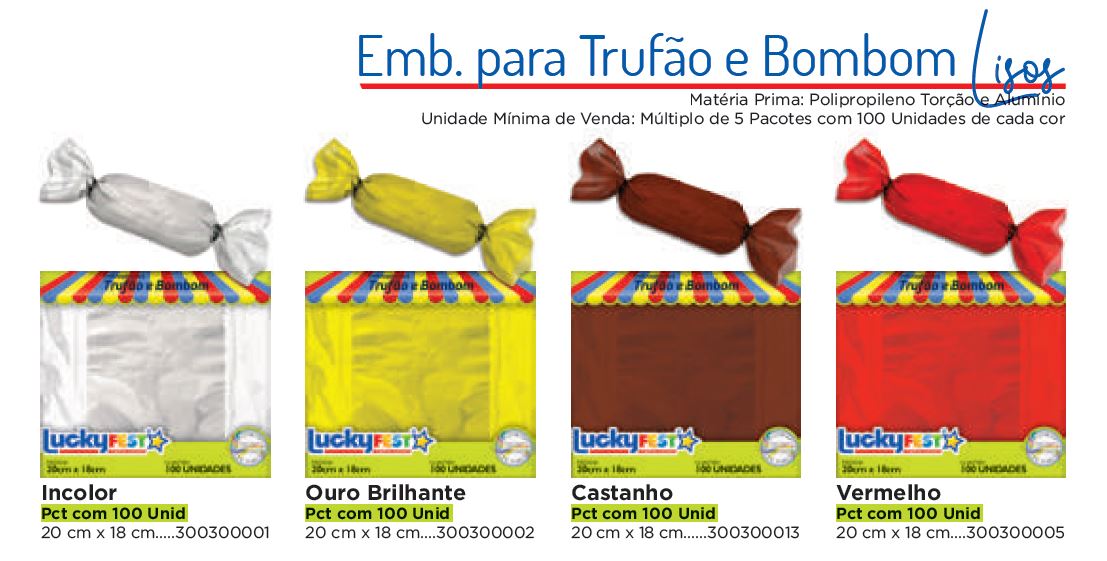 Emb. para Trufão e Bombom Lisos