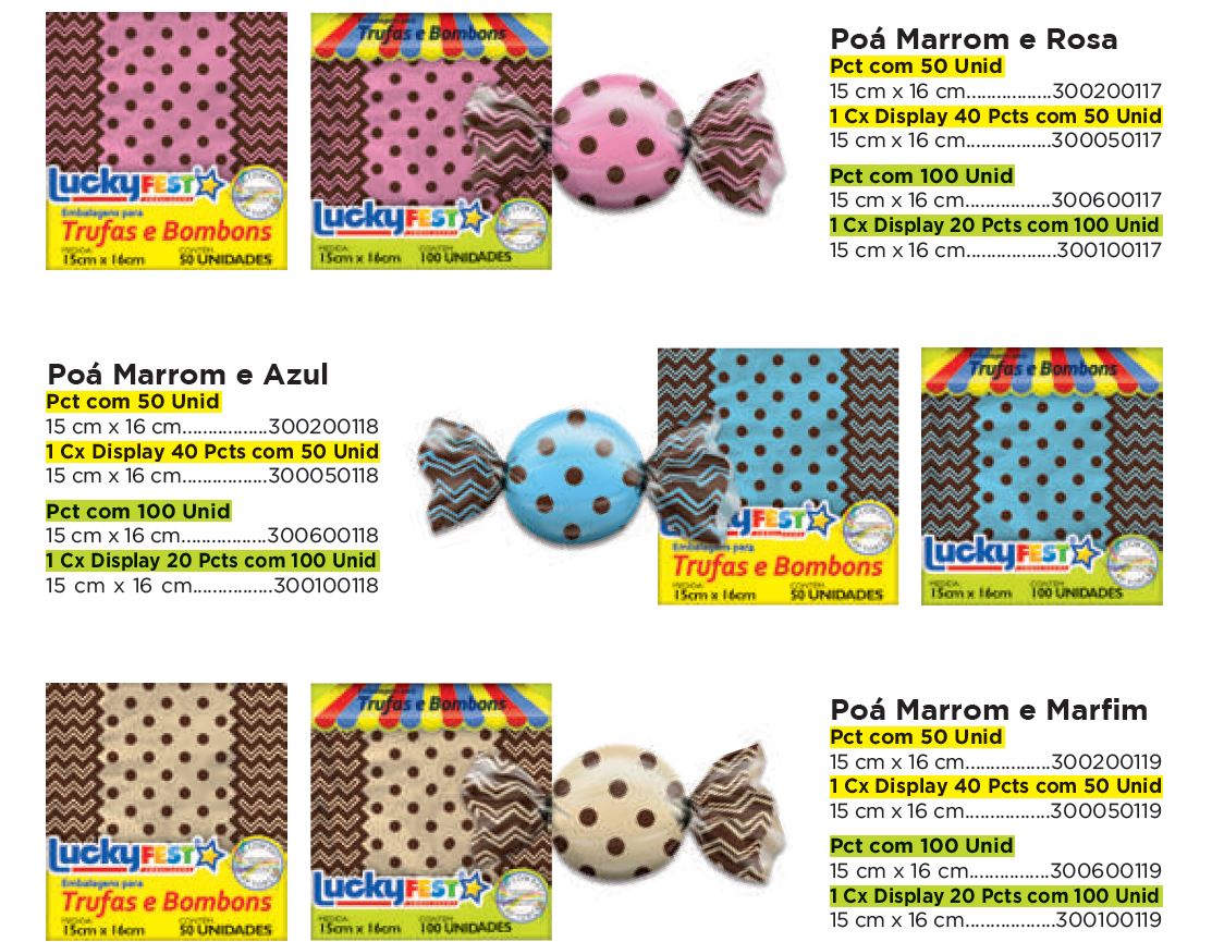 Emb. para Trufas e Bombons Decor