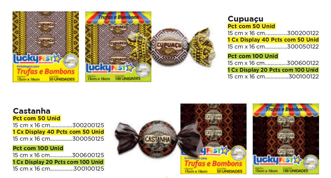 Emb. para Trufas e Bombons Sabores