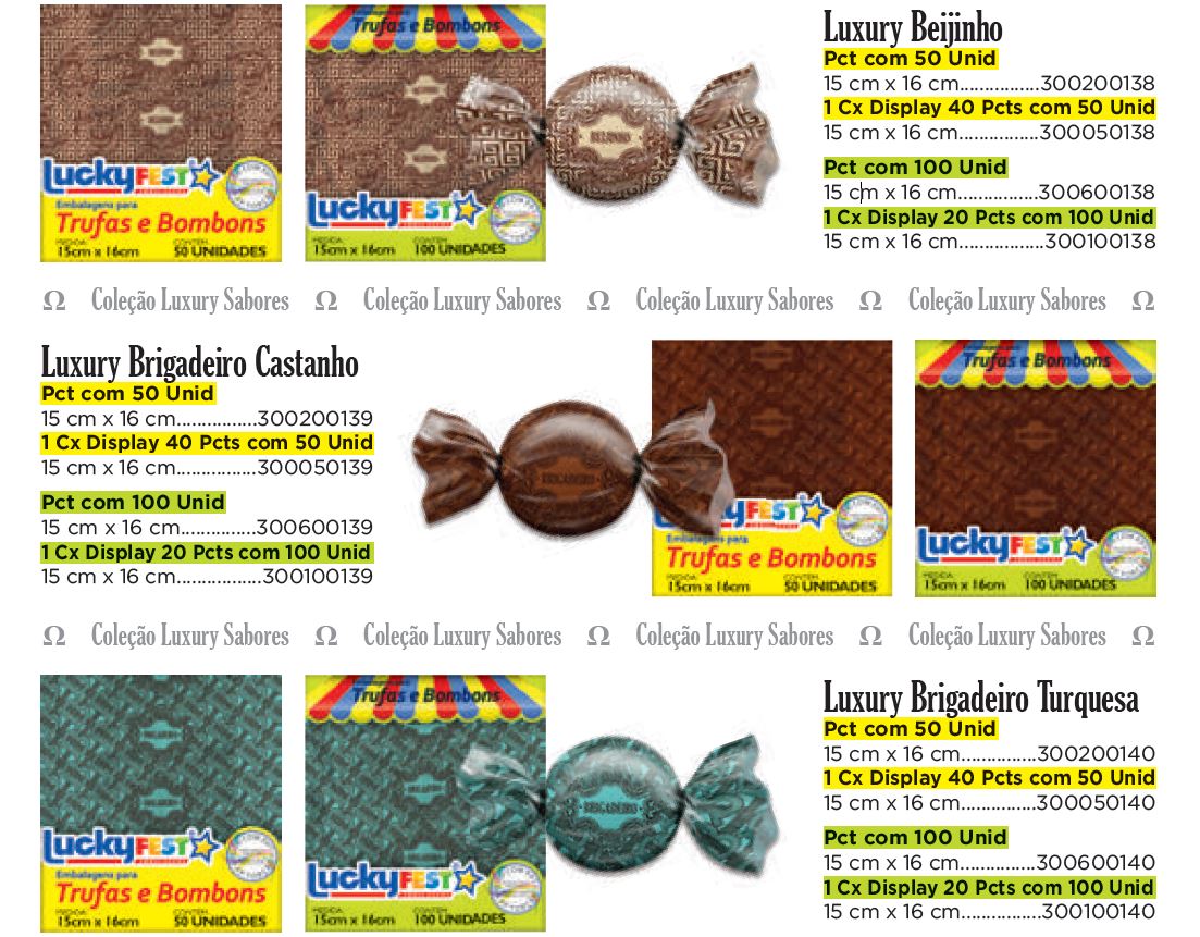 Emb. para Trufas e Bombons Sabores