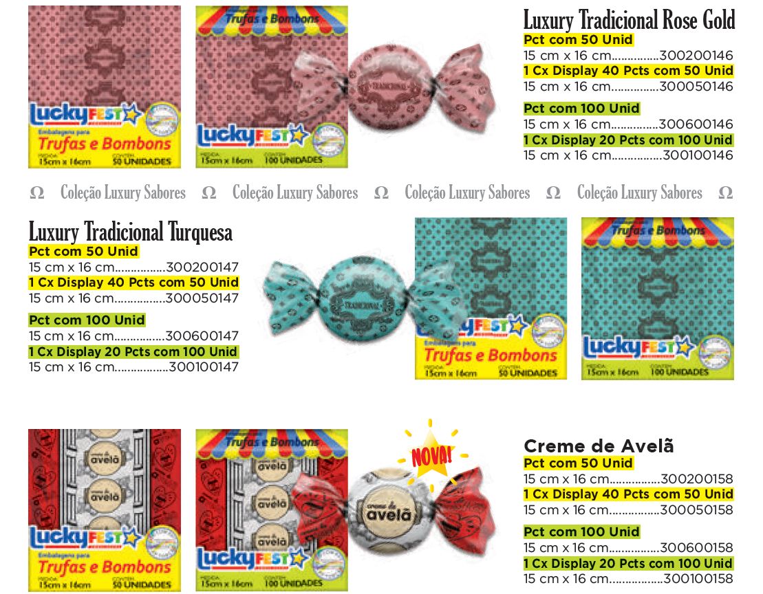 Emb. para Trufas e Bombons Sabores