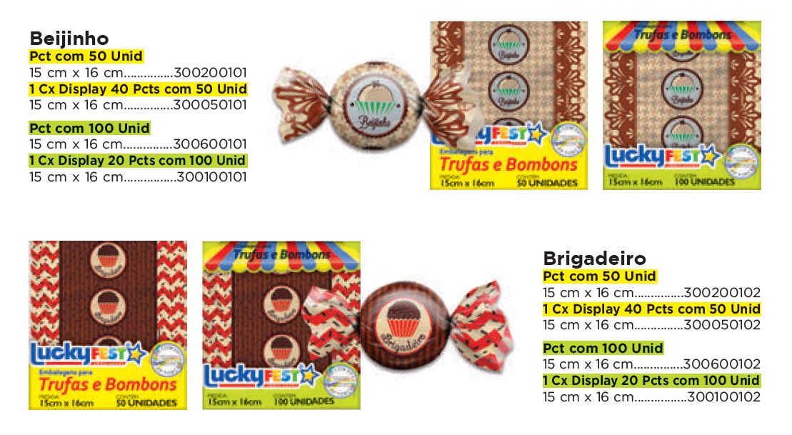 Emb. para Trufas e Bombons Sabores