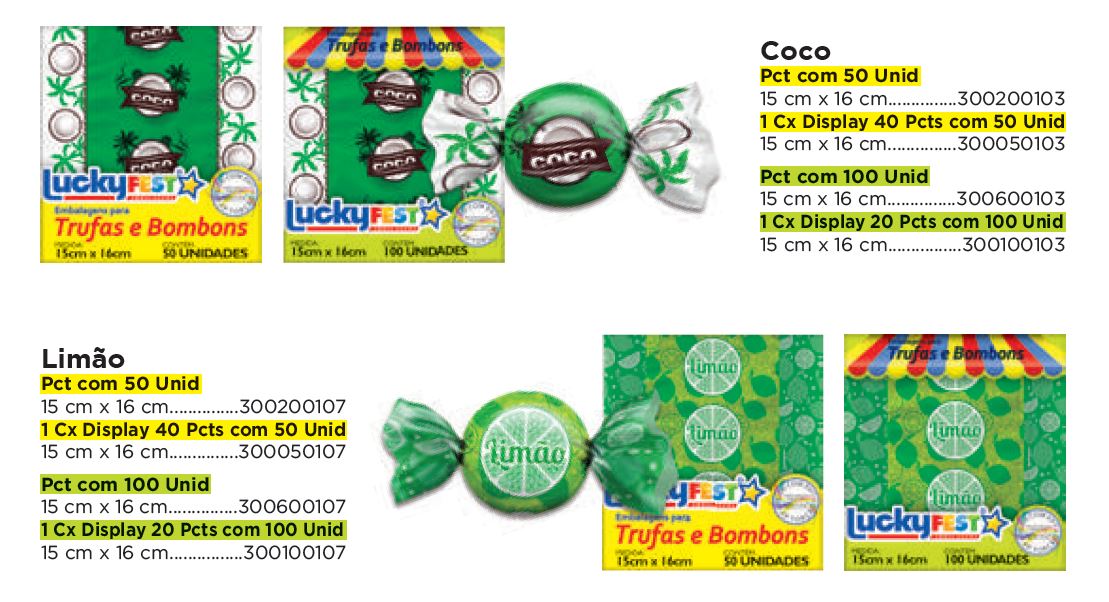 Emb. para Trufas e Bombons Sabores