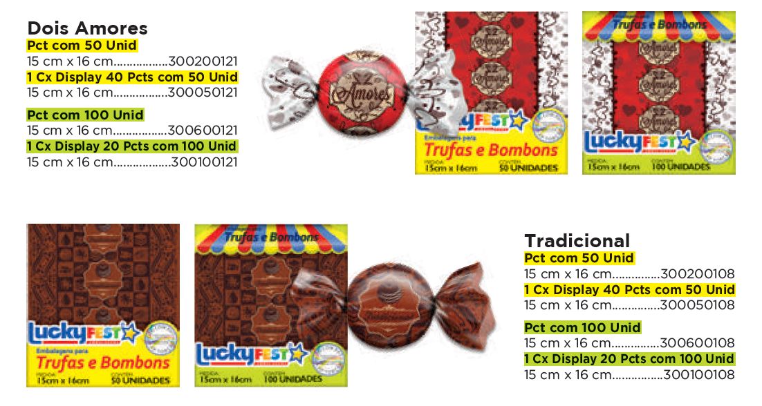 Emb. para Trufas e Bombons Sabores