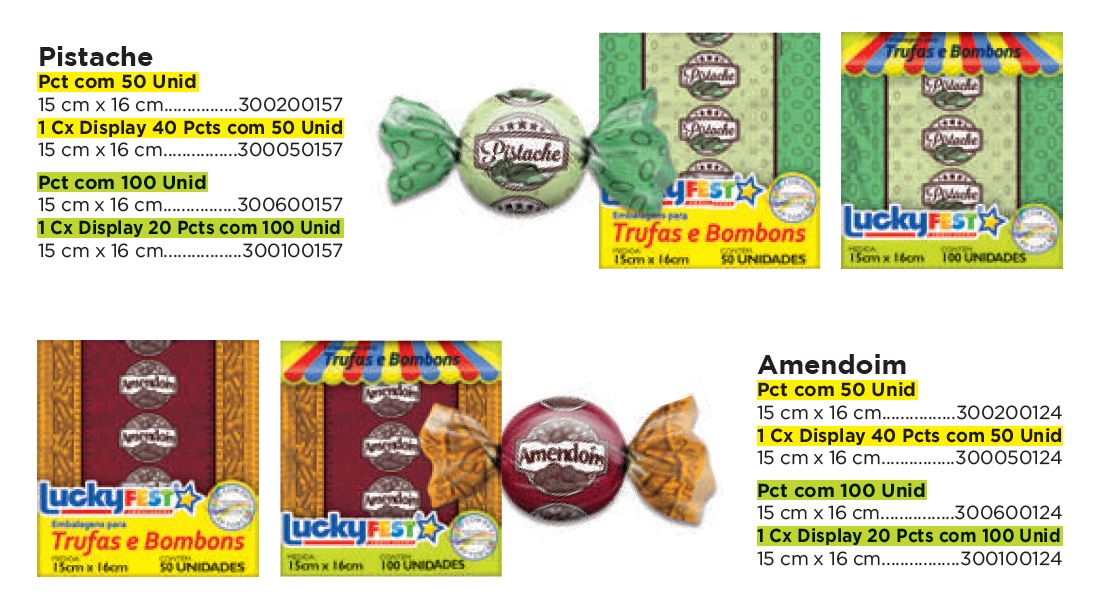 Emb. para Trufas e Bombons Sabores