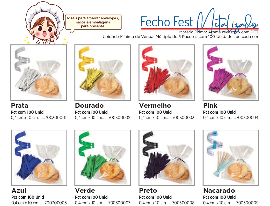 Fecho Fest Metalizado