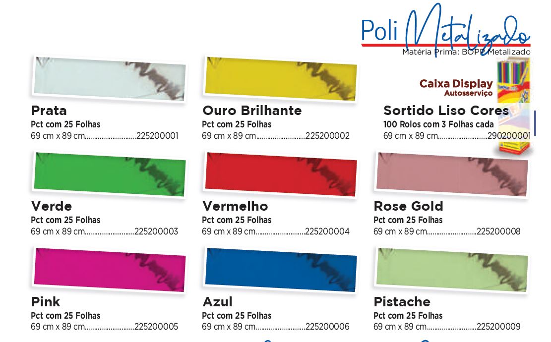 Poli Metalizado Liso