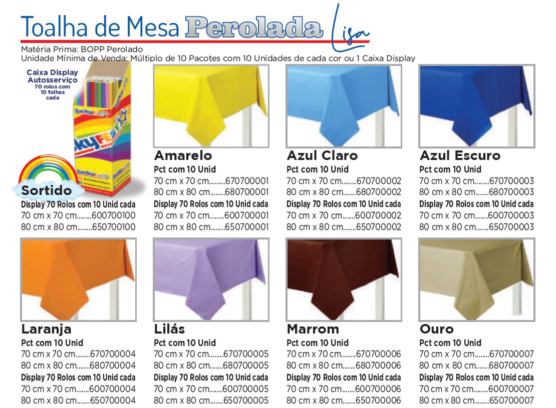 Toalha de Mesa Perolada Lisa