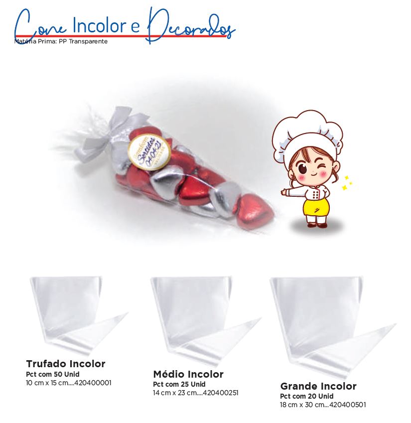 Cone Incolor e Decorados