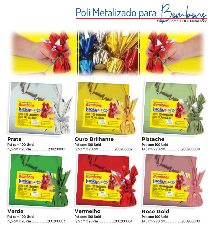 Emb. Poli Metalizado para Bombons
