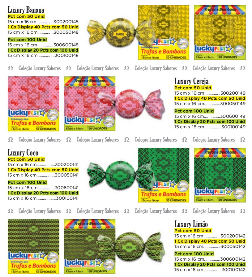 Emb. para Trufas e Bombons Sabores