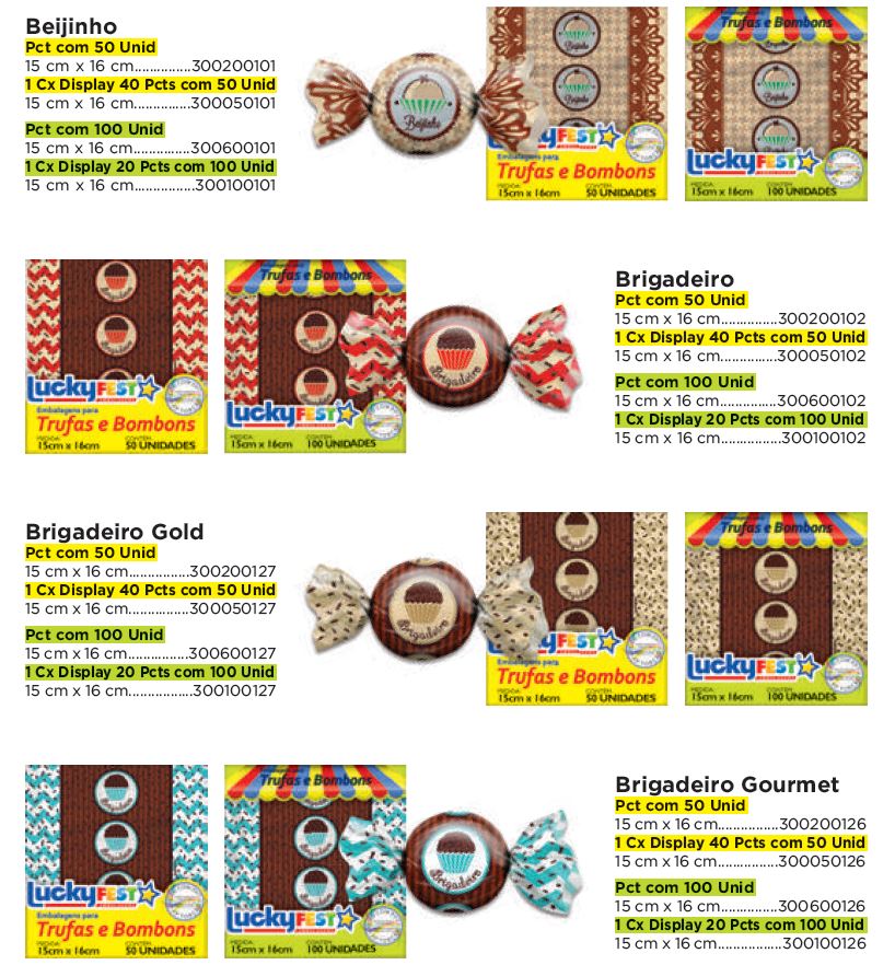 Emb. para Trufas e Bombons Sabores