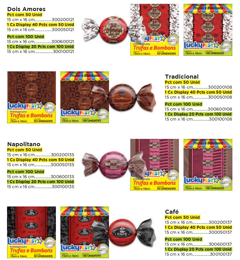 Emb. para Trufas e Bombons Sabores