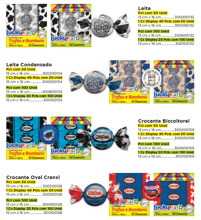 Emb. para Trufas e Bombons Sabores