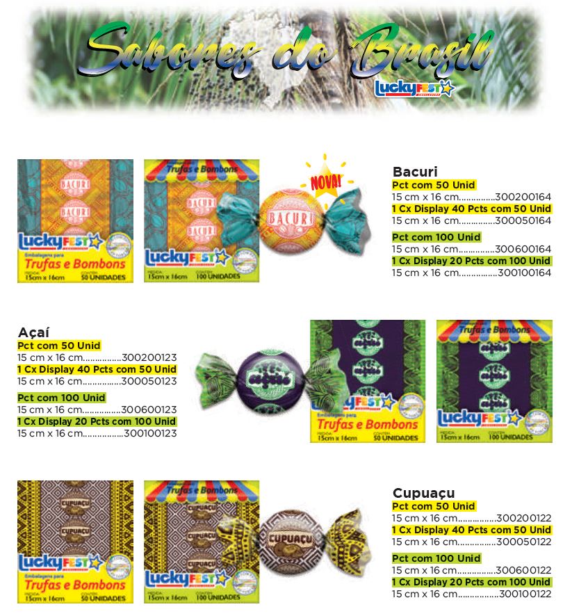 Emb. para Trufas e Bombons Sabores