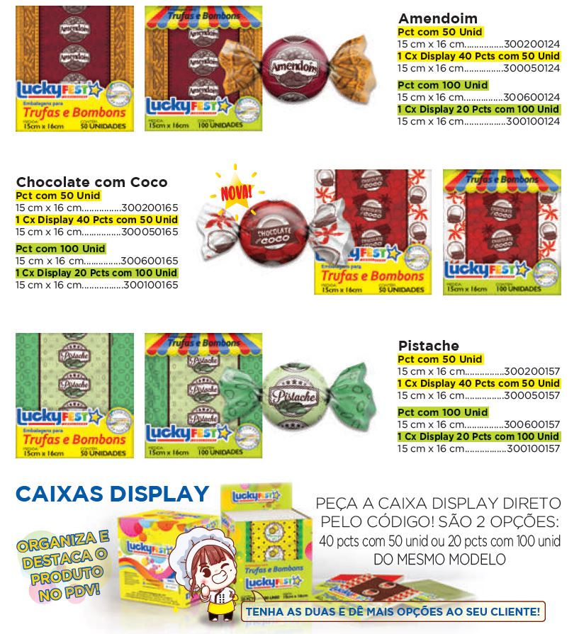 Emb. para Trufas e Bombons Sabores