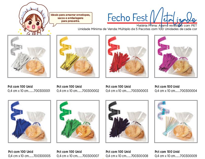 Fecho Fest Metalizado