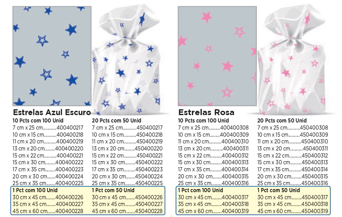 PP Saquinhos: Incolor e Decor