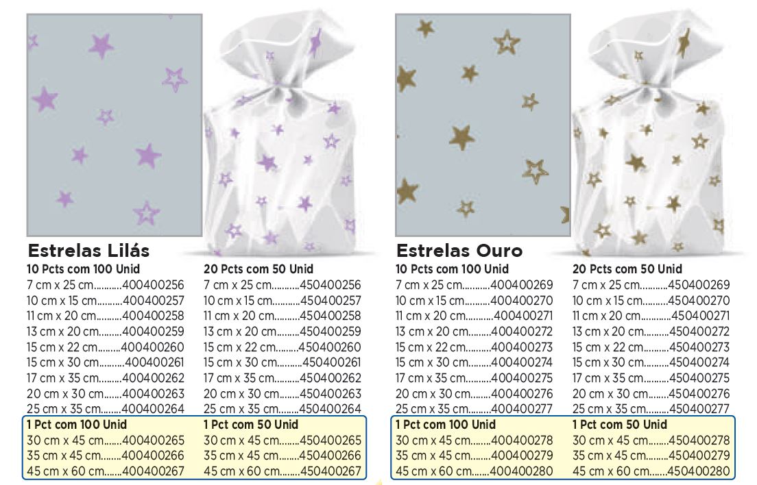 PP Saquinhos: Incolor e Decor