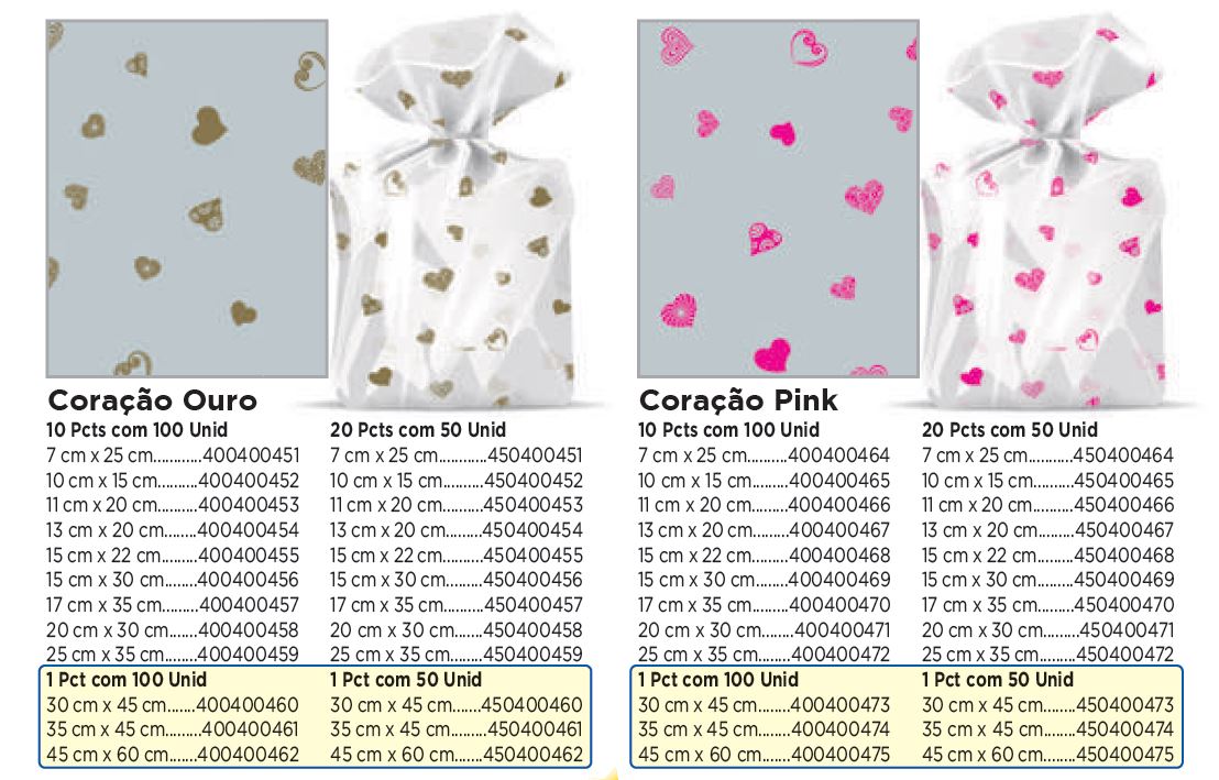 PP Saquinhos: Incolor e Decor