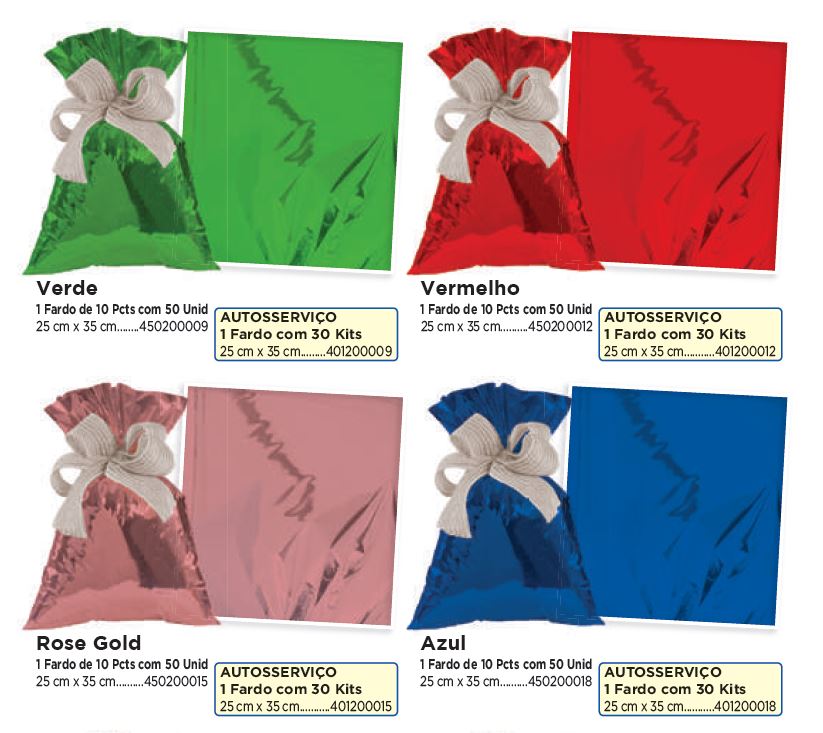 Saco para Presente Metalizado